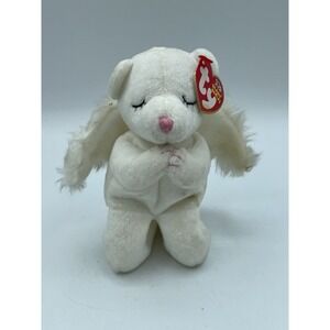 TY Beanie Baby "Blessed" the Praying Angel Bear Retired Vintage 6 inch